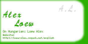 alex loew business card